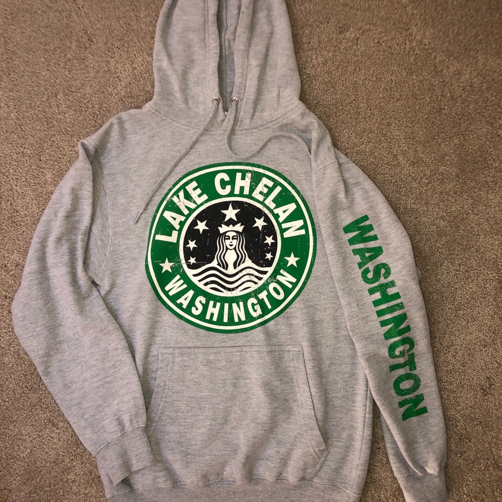 Lake Chelan Washington Starbucks logo hoodie